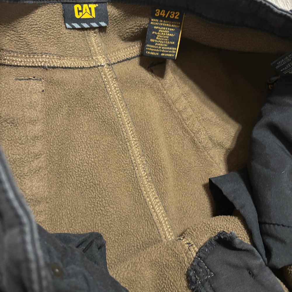 CAT Caterpillar Work Pants Mens 34x32 Black Stretch Canvas Utility Heavy Duty - Picture 4 of 13